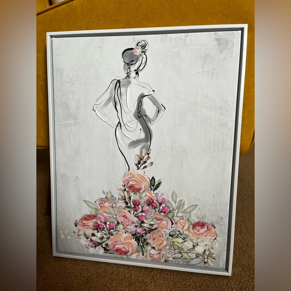 Canvas Print “Floral Wedding Dress” by Jodi